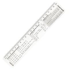 Линейка пластиковая 20 см BRAUBERG, справочная, алгебра, 210896