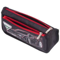 Пенал мягкий ЮНЛАНДИЯ, 2 отделения, полиэстер, "Speed car", черный, 21х6х9 см, 270273 - фото 4