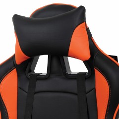 Кресло компьютерное BRABIX "GT Racer GM-100", две подушки, экокожа, черное/оранжевое, 531925 Кресло компьютерное BRABIX "GT Racer GM-100", две подушки, экокожа, черное/оранжевое, 531925 - фото 8