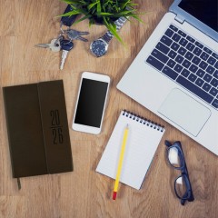 Ежедневник датированный 2026, А5, 138x213 мм, BRAUBERG "Towny", под кожу, клапан, коричневый, 117041 - фото 12