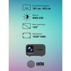 Проектор CACTUS CS-PRC.06B.WUXGA-A, LCD, 1920x1080, 16:9, 4:3, 900 лм, 2000:1, 3 кг Проектор CACTUS CS-PRC.06B.WUXGA-A, LCD, 1920x1080, 16:9, 4:3, 900 лм, 2000:1, 3 кг - фото 10