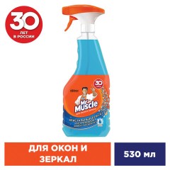 Средство для мытья стекол и зеркал 530 мл, МИСТЕР МУСКУЛ "После дождя", распылитель - фото 4