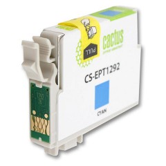 Картридж струйный CACTUS (CS-EPT1292) для EPSON Stylus B42WD/BX305W/BX625WD, голубой Картридж струйный CACTUS (CS-EPT1292) для EPSON Stylus B42WD/BX305W/BX625WD, голубой - фото 2