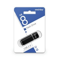 Флеш-диск 8 GB, SMARTBUY Quartz, USB 2.0, черный, SB8GBQZ-K Флеш-диск 8 GB, SMARTBUY Quartz, USB 2.0, черный, SB8GBQZ-K - фото 3