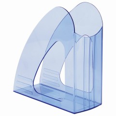 Лоток вертикальный для бумаг BRAUBERG "Delta", 240х90х240 мм, тонированный синий, 237245 Лоток вертикальный для бумаг BRAUBERG "Delta", 240х90х240 мм, тонированный синий, 237245 - фото 3