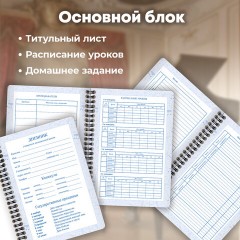Дневник для музыкальной школы 48 листов, гребень, пластиковая обложка, картон, BRAUBERG, "МИКС", 107519 - фото 25