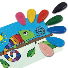 Восковые мелки фигурные BRAUBERG KIDS "Капельки", 12 цветов, 273094 - фото 7