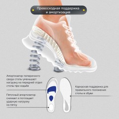Стельки для обуви с АМОРТИЗИРУЮЩИМИ ВСТАВКАМИ, материал EVA, размер RU 38-44 / EU 39-45, с линиями выреза, SHEGRA (ШЕГРА), 700751 - фото 13