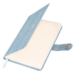Еженедельник датированный 2026 А5 145х215 мм, BRAUBERG "Augustus", под кожу, голубой, 117165 - фото 4