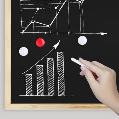 Доска для мела магнитная 45х60 см, черная, деревянная рамка, BRAUBERG "Wood", 238802 - фото 5