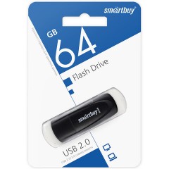 Флеш-диск 64 GB SMARTBUY Scout, USB 2.0, черный, SB064GB2SCK Флеш-диск 64 GB SMARTBUY Scout, USB 2.0, черный, SB064GB2SCK - фото 4