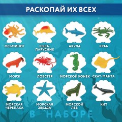 Набор для раскопок "Морские животные", 12 видов, карточки, инструменты, BRAUBERG KIDS, 665126 Набор для раскопок "Морские животные", 12 видов, карточки, инструменты, BRAUBERG KIDS, 665126 - фото 14