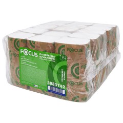 Полотенца бумажные 250 шт., FOCUS (Система H3) Eco, 1 слой, белые, КОМПЛЕКТ 15 пачек, 23х20,5 см, V-сложение, 5083742