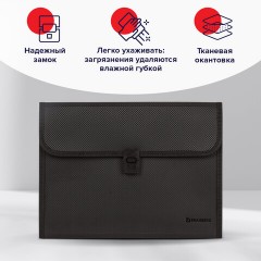 Папка для бумаг и документов с замком и 13 отделениями BRAUBERG "HIT", А4, пластик, черная, 229572 Папка для бумаг и документов с замком и 13 отделениями BRAUBERG "HIT", А4, пластик, черная, 229572 - фото 15