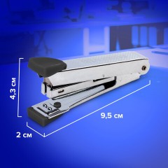 Степлер №10 металлический BRAUBERG "Classic-M", до 15 листов, с антистеплером, черный, 227626 - фото 7