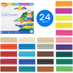 Пластилин классический ГАММА "Классический", 24 цвета, 480 г, со стеком, картонная упаковка, 281036 Пластилин классический ГАММА "Классический", 24 цвета, 480 г, со стеком, картонная упаковка, 281036 - фото 3