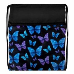 Мешок для обуви BRAUBERG БОЛЬШОЙ, с ручкой, карман на молнии, сетка, 49х41 см, "Fly aways", 272402 - фото 2