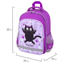 Рюкзак ПИФАГОР SCHOOL, 1 отделение, 3 кармана, "Falling cat", 38x28х14 см, 272082 Рюкзак ПИФАГОР SCHOOL, 1 отделение, 3 кармана, "Falling cat", 38x28х14 см, 272082 - фото 8