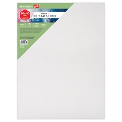 Холст на подрамнике BRAUBERG ART BASIC, 30х40 см, 280 г/м2, хлопок, мелкое зерно, грунт, 192666