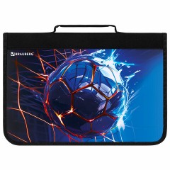 Папка на молнии BRAUBERG А4 с ручкой, с органайзером, 1 отделение, "Score goal", 273385 Папка на молнии BRAUBERG А4 с ручкой, с органайзером, 1 отделение, "Score goal", 273385 - фото 2