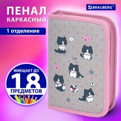 Пенал BRAUBERG, 1 отделение, полиэстер, 21х14 см, "Cat patches", 272327 Пенал BRAUBERG, 1 отделение, полиэстер, 21х14 см, "Cat patches", 272327 - фото 8