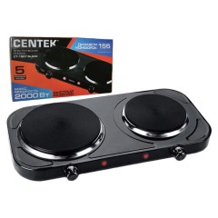 Настольная электрическая плита CENTEK CT-1507, 2000Вт, 2 конфорки, 5 режимов нагрева, черная, CT-1507 Black Настольная электрическая плита CENTEK CT-1507, 2000Вт, 2 конфорки, 5 режимов нагрева, черная, CT-1507 Black - фото 5