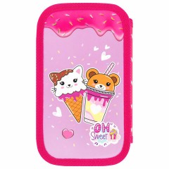 Пенал ЮНЛАНДИЯ, 2 отделения, картон с эффектом soft-touch, 19х11 см, "Candy friends", 272263 Пенал ЮНЛАНДИЯ, 2 отделения, картон с эффектом soft-touch, 19х11 см, "Candy friends", 272263 - фото 3