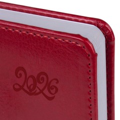 Ежедневник датированный 2026, А5, 138x213 мм, BRAUBERG "Rainbow", под кожу, красный, 117077 - фото 3