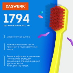 Зубные щетки, набор 10 штук, для взрослых и детей, СРЕДНЕ-МЯГКИЕ (MEDIUM SOFT), DASWERK, 608215 Зубные щетки, набор 10 штук, для взрослых и детей, СРЕДНЕ-МЯГКИЕ (MEDIUM SOFT), DASWERK, 608215 - фото 9