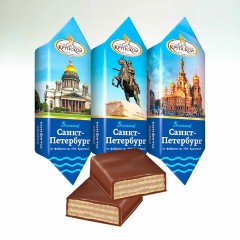Конфеты вафельные ФАБРИКА ИМ. КРУПСКОЙ "Великий Санкт-Петербург" с кофейной начинкой, 1000 г Конфеты вафельные ФАБРИКА ИМ. КРУПСКОЙ "Великий Санкт-Петербург" с кофейной начинкой, 1000 г - фото 2