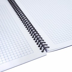 Тетрадь обложка пластик, А5, 80 л., спираль пластик, клетка, BRAUBERG "Metropolis", синий, 404744 - фото 5