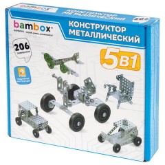 Конструктор металлический "Для уроков труда №1", 5 в 1, с подвижными деталями, 206 элементов, BAMBOX (БАМБОКС), 667036 - фото 10
