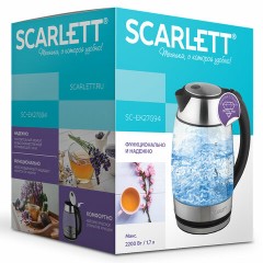 Чайник SCARLETT SC-EK27G94, 1,7 л, 2200 Вт, закрытый нагревательный элемент, стекло, черный Чайник SCARLETT SC-EK27G94, 1,7 л, 2200 Вт, закрытый нагревательный элемент, стекло, черный - фото 6
