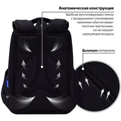 Ранец BRAUBERG LIGHT, 1 отделение, с брелком, Gray wolf, 36х26х13 см, 273111 Ранец BRAUBERG LIGHT, 1 отделение, с брелком, Gray wolf, 36х26х13 см, 273111 - фото 15