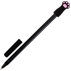 Ручки с топпером шариковые FUNSTER (ФАНСТЕР) "CAT PAWS", НАБОР 3 ШТУКИ, СИНИЕ, пишущий узел 0,7 мм, линия письма 0,35 мм, 144375 - фото 4