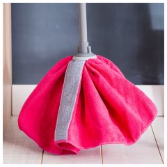 Насадка МОП для швабры юбочка RUBI крепление еврорезьба, микрофибра + скраб 25 см, 157 г, YORK, 077080 - фото 4