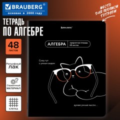 Тетрадь предметная МЕМЫ 48 л., TWIN-лак, АЛГЕБРА, клетка, подсказки, BRAUBERG, 405096 - фото 5