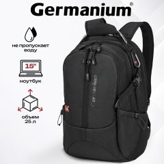 Рюкзак GERMANIUM "S-02" универсальный, с отделением для ноутбука, усиленная ручка, черный, 47х31х16 см, 226948 - фото 15