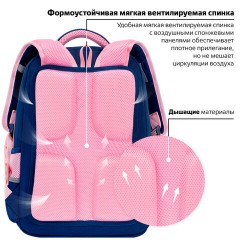 Рюкзак ЮНЛАНДИЯ COMPLETE с пеналом в комплекте, эрго-спинка, "Relaxing cats", 42х29х14 см, 273121 - фото 13