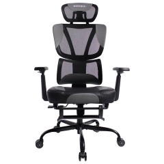 Кресло BRABIX PREMIUM "Venom GM-530", подножка, синхромеханизм, экокожа/сетка, черное/серое, 532951 Кресло BRABIX PREMIUM "Venom GM-530", подножка, синхромеханизм, экокожа/сетка, черное/серое, 532951 - фото 2