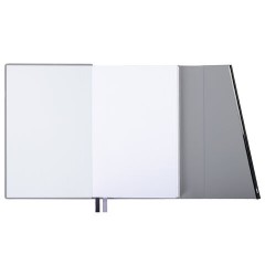 Ежедневник недатированный А5 145х213 мм BRAUBERG "Vogue", под кожу, магнитный клапан, 160 л., серый, 116224 - фото 5