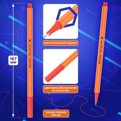 Ручки капиллярные (линеры) 25 ЦВЕТОВ, BRAUBERG "FINE 040", шестигранные, линия 0,4 мм, 144145 - фото 14
