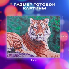 Картина стразами (алмазная мозаика) 40х50 см, ОСТРОВ СОКРОВИЩ "Тигр", на подрамнике, 662427 Картина стразами (алмазная мозаика) 40х50 см, ОСТРОВ СОКРОВИЩ "Тигр", на подрамнике, 662427 - фото 13
