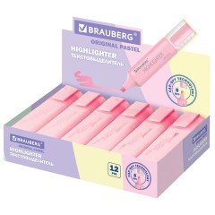 Текстовыделитель BRAUBERG "ORIGINAL PASTEL", ПАСТЕЛЬНЫЙ РОЗОВЫЙ, линия 1-5 мм, 151693 - фото 10