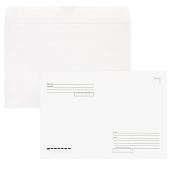 Конверты С4 (229х324 мм), отрывная лента, "Куда-Кому", 100 г/м2, КОМПЛЕКТ 500 шт., STAFF, 118667