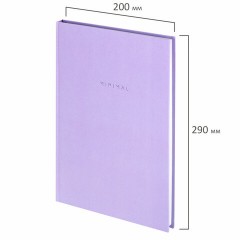 Блокнот БОЛЬШОЙ ФОРМАТ 200х290 мм, А4, 80 л., твердый, клетка, BRAUBERG "Minimal", сиреневый, 116434 Блокнот БОЛЬШОЙ ФОРМАТ 200х290 мм, А4, 80 л., твердый, клетка, BRAUBERG "Minimal", сиреневый, 116434 - фото 2
