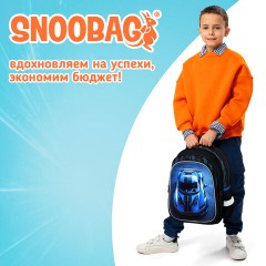 Рюкзак SNOOBAG (СНУБЭГ) FLOSSY, 2 отделения, 3 кармана, "Гонки", объемный дизайн, 40х28х18 см, 274442 - фото 17