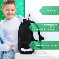 Ранец BRAUBERG KIDS START, 1 отделение, 2 кармана, Dark car, 35х26х13 см, 273151 - фото 16