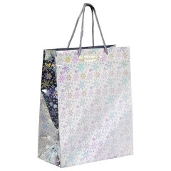 Пакет подарочный новогодний НАБОР 4 шт. 26x13x32 см (L), ГОЛОГРАФИЯ 3 цвета ЗОЛОТАЯ СКАЗКА, 609614 Пакет подарочный новогодний НАБОР 4 шт. 26x13x32 см (L), ГОЛОГРАФИЯ 3 цвета ЗОЛОТАЯ СКАЗКА, 609614 - фото 4