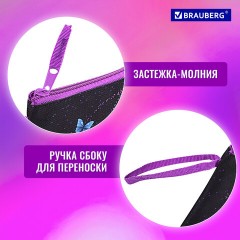 Папка для тетрадей BRAUBERG А5, 1 отделение, полиэстер, на молнии, с ручкой, "Fly Aways", 271499 - фото 9